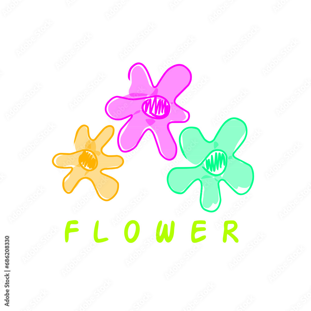 Beautiful and unique flowers. Drawn by hand. Stylish line art pen ink. Isolated vector illustration Beautiful and unique flowers. Drawn by hand. Stylish line art pen ink. Isolated vector illustration