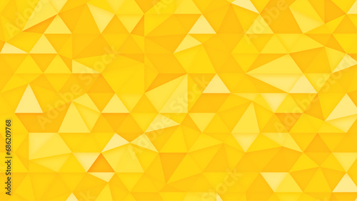 Geometric yellow background with triangular polygons. Abstract design. Vector illustration. photo