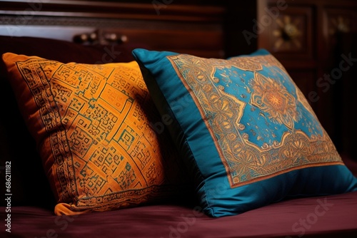 Wallpaper Mural Colorful decorative pillows ,Moroccan style , close up Torontodigital.ca