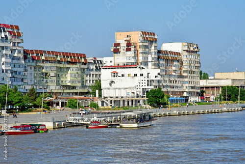 Tulcea, Romania - july 2 2023 : picturesque riverside