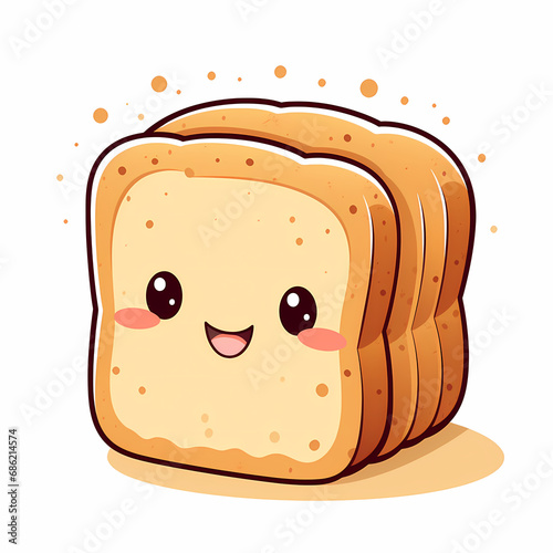 Bread Cartoon Illustration