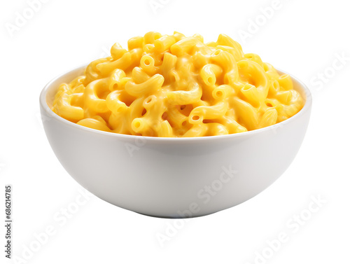 Creamy Macaroni and Cheese, isolated on a transparent or white background