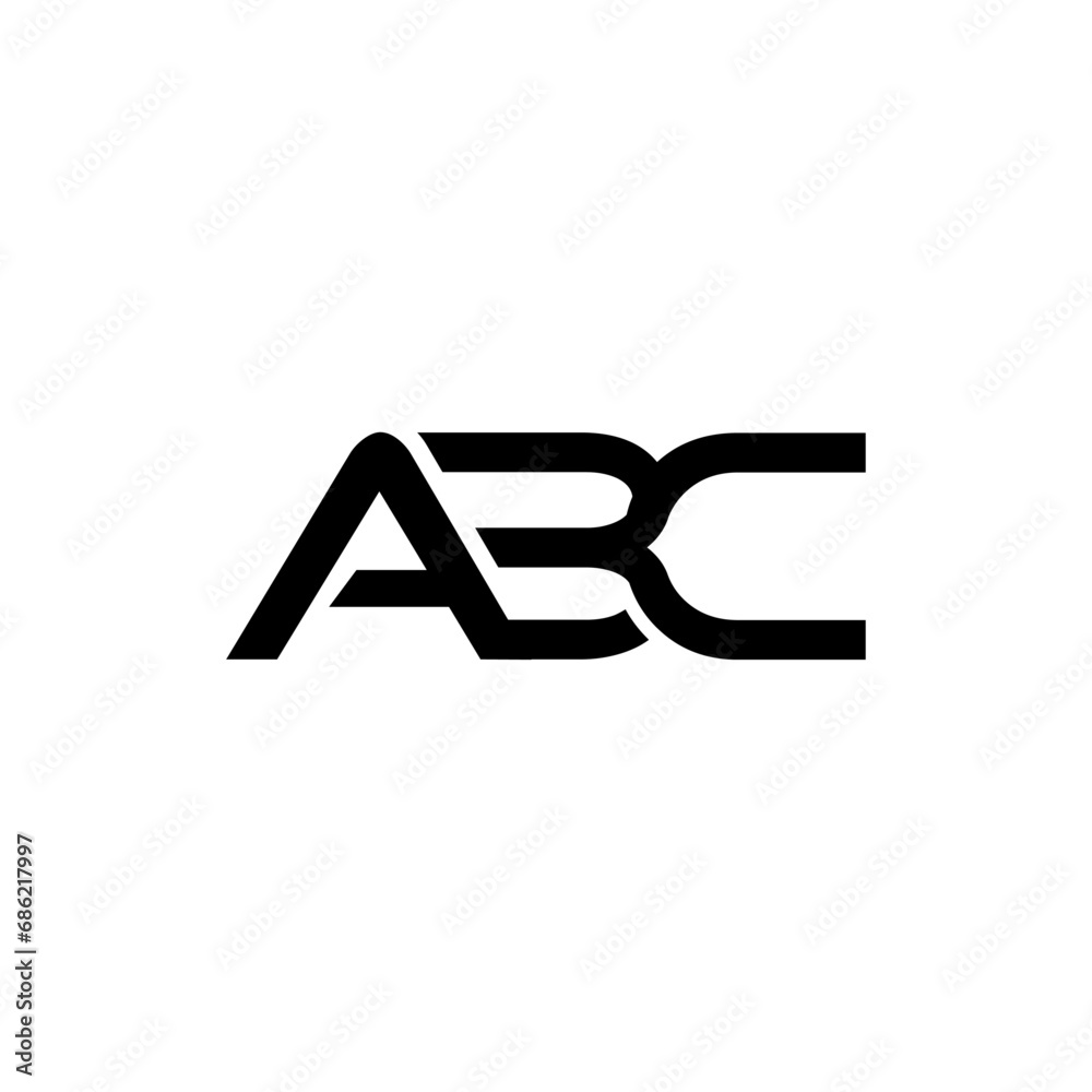 Letter ABC simple monogram logo design Letter ABC simple monogram logo design