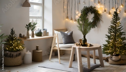 minimal nordic interior design for christmas sustainable celebration idea