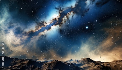 universe filled with stars nebula and galaxy © Mary