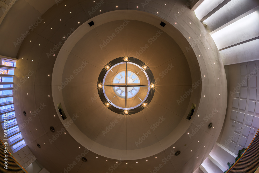 Fototapeta premium Interior of the modern St Peter's Lutheran Church in Columbus, Indiana