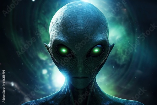 alien, villain, ominous, cosmic, darkness, malevolence, mystery, distant, galaxy, extraterrestrial, threat, unknown, enigma, creature, outer space, hostile, sci-fi, fantasy, illustration, unearthly, p