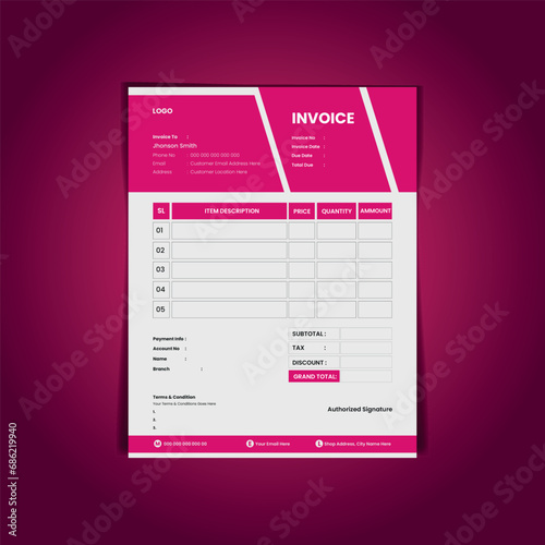 vector minimal invoice template vector design,Invoice minimal design template. bill form business invoice accounting.
