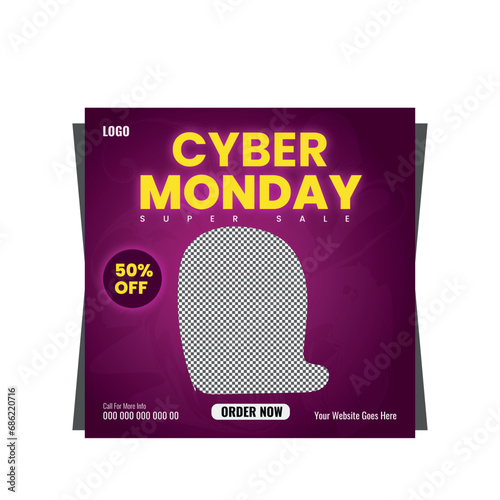 Cyber monday social media post template