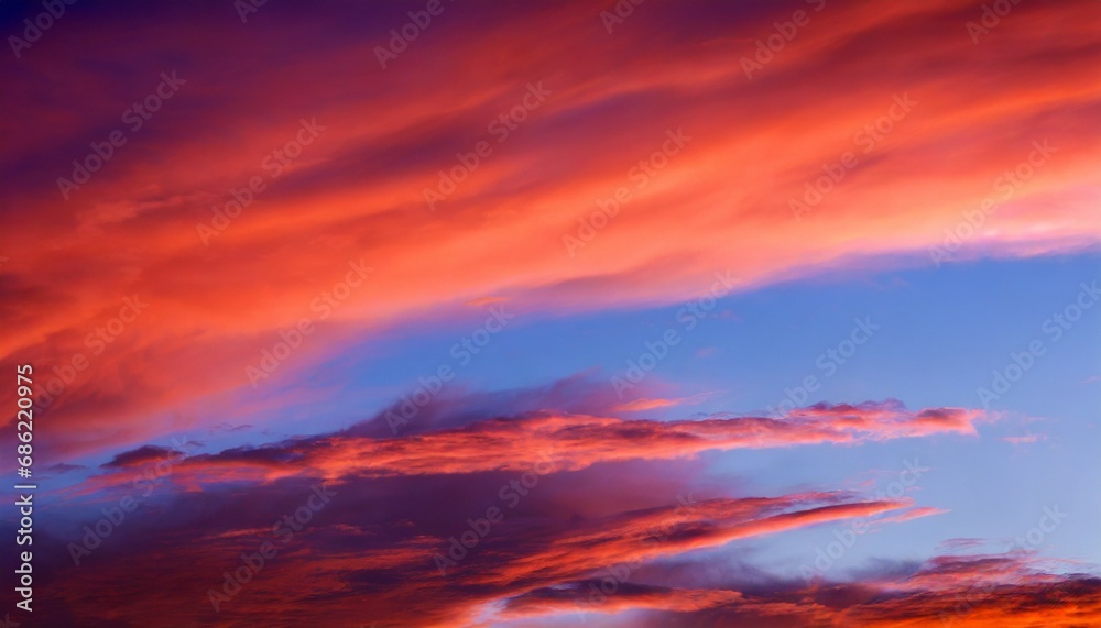 view of red sky can be used as abstract background