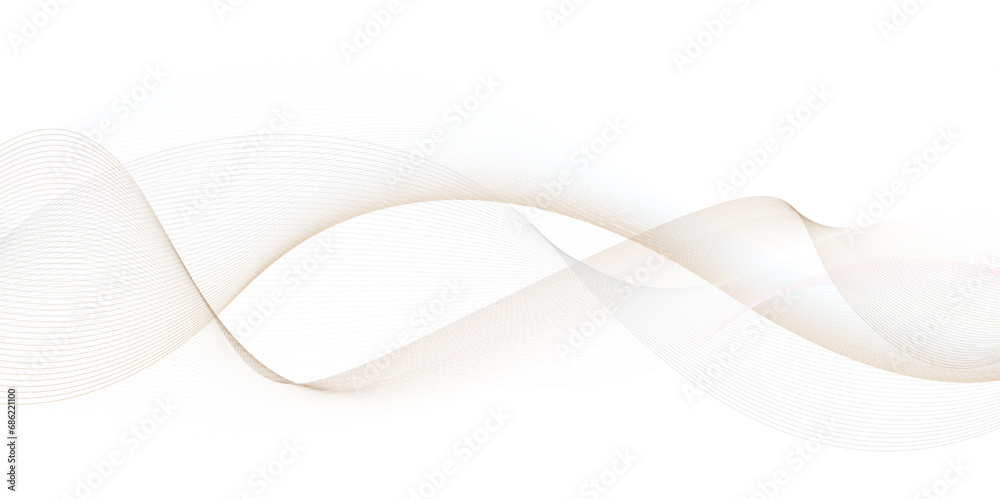 Design elements. Wave of many glittering lines. Abstract vertical glow wavy stripes on white background isolated. Creative line art. Vector illustration art deco style for wedding invitation Design elements. Wave of many glittering lines. Abstract vertical glow wavy stripes on white background isolated. Creative line art. Vector illustration art deco style for wedding invitation