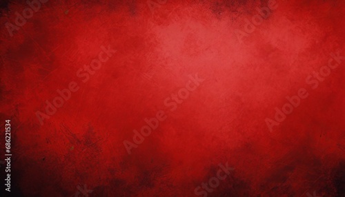 red background with grunge texture painted christmas red background with vintage textured black grungy border distressed old red antique paper or metal design © Mary