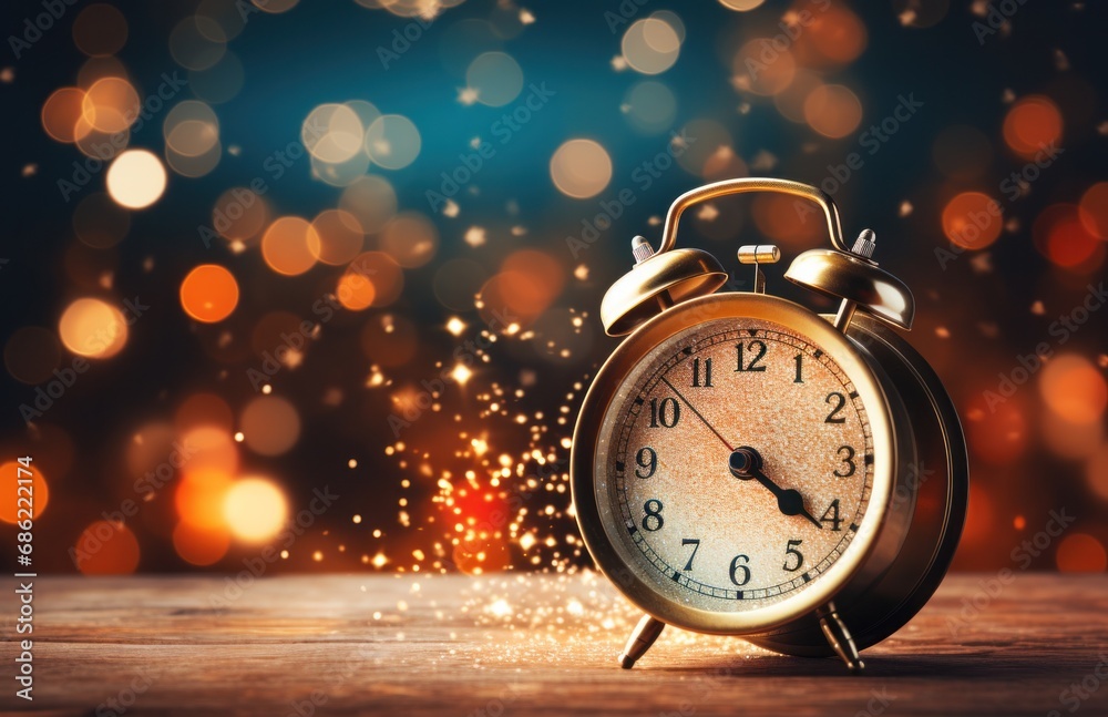 a christmas background with clock a christmas background with clock