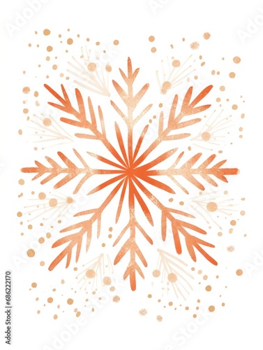 an image of a snowflake with brown color on it,