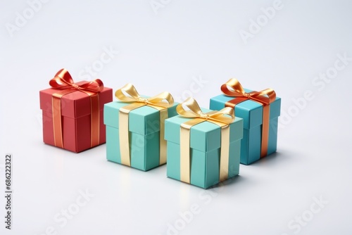 tiny gift boxes wrapped with fabric