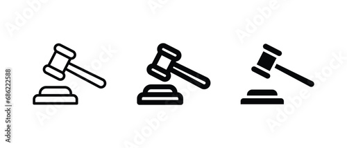 Hamer icon, gavel icon vector illustration for web, ui, and mobile apps