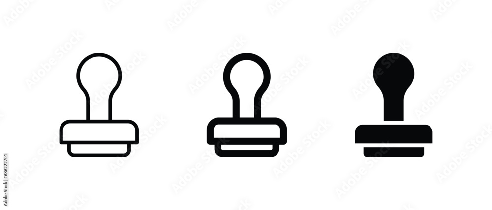 Stamp icon vector illustration for web, ui, and mobile apps - obrazy, fototapety, plakaty 