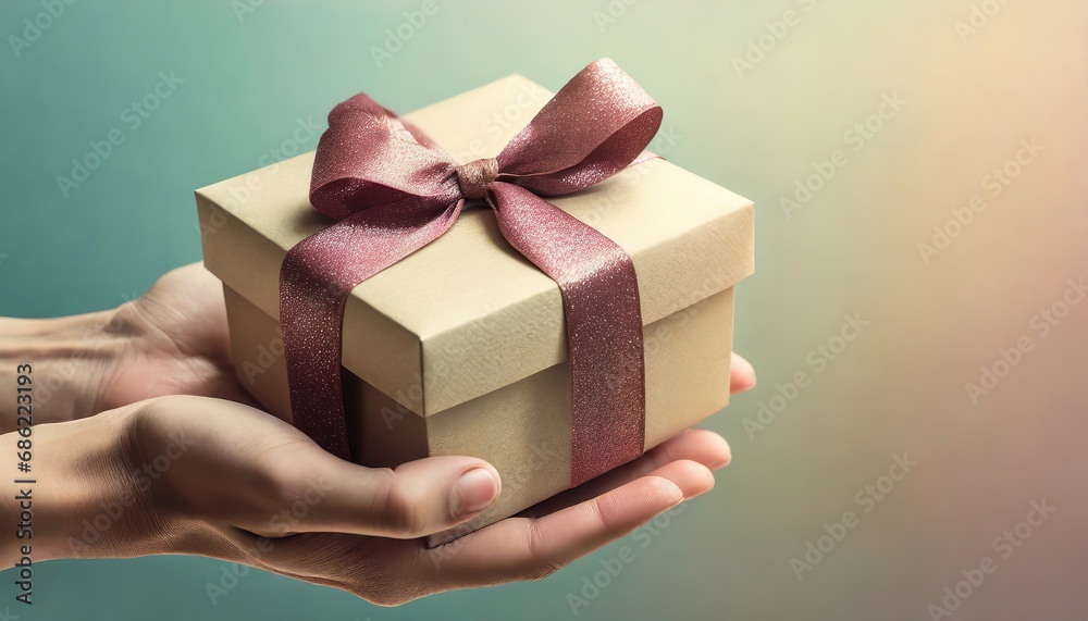 handing a gift from the hand, on a day of celebration handing a gift from the hand, on a day of celebration