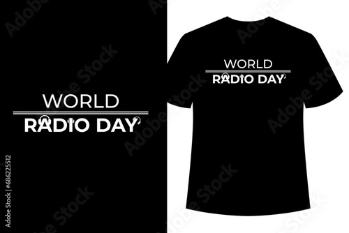 world radio day illustration vector graphic concept. Good for White and Black T Shirt Design