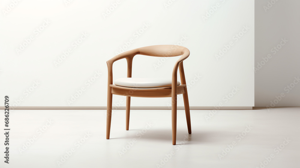 red chair on a white wall red chair on a white wall