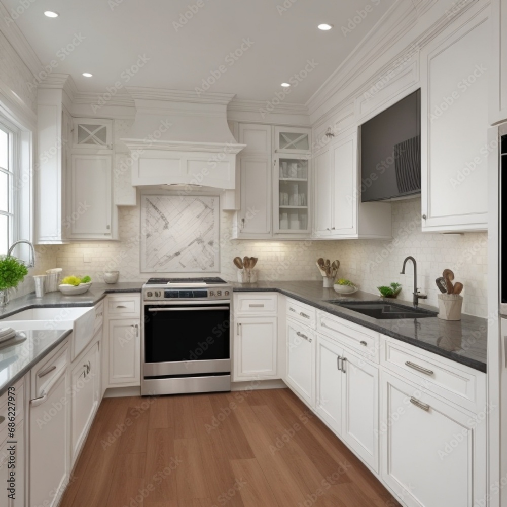 Fototapeta premium modern kitchen interior