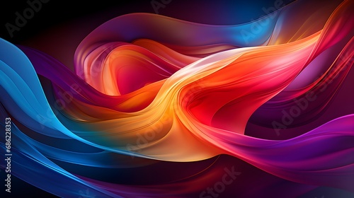 Vibrant Abstract Color Waves photo