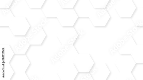 Seamless honeycomb hexagonal geometric mesh cell texture. Abstract white honeycomb vector wallpaper with a hexagonal grid. technology mesh cell seamless pattern.