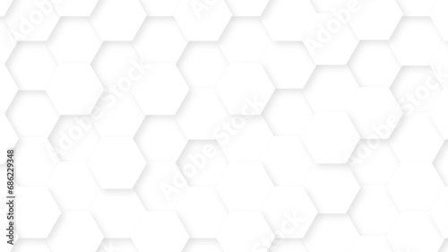 Seamless honeycomb hexagonal geometric mesh cell texture. Abstract white honeycomb vector wallpaper with a hexagonal grid. technology mesh cell seamless pattern. photo