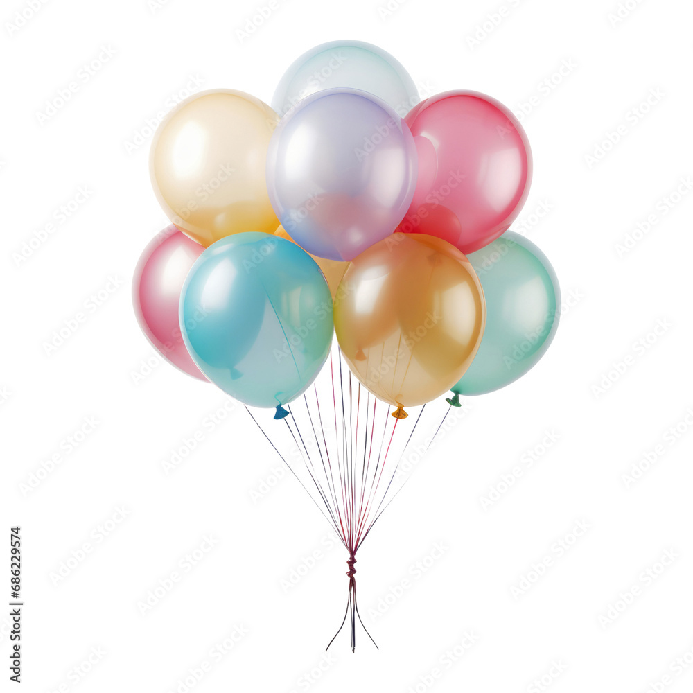clear blue yellow and pink balloons isolated on transparent background cutout clear blue yellow and pink balloons isolated on transparent background cutout