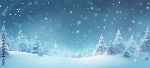 Merry Christmas and Happy New Year background with copy space.