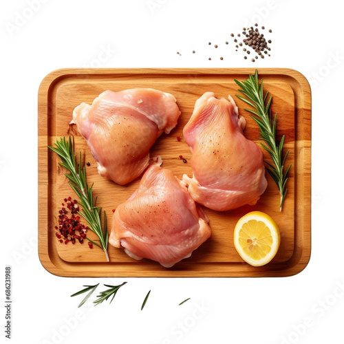 raw chicken isolated on white background
