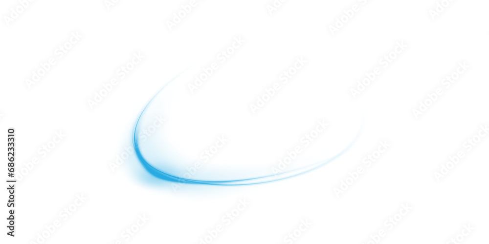 Obraz premium Blue glowing shiny lines effect. Luminous blue lines of speed. Light glowing effect. Light trail wave, fire path trace line and incandescence curve twirl. PNG.