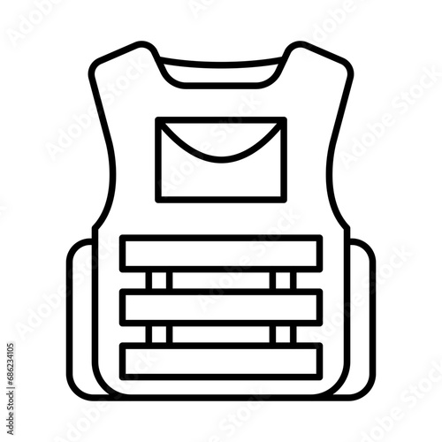 Bulletproof Vest Icon Design