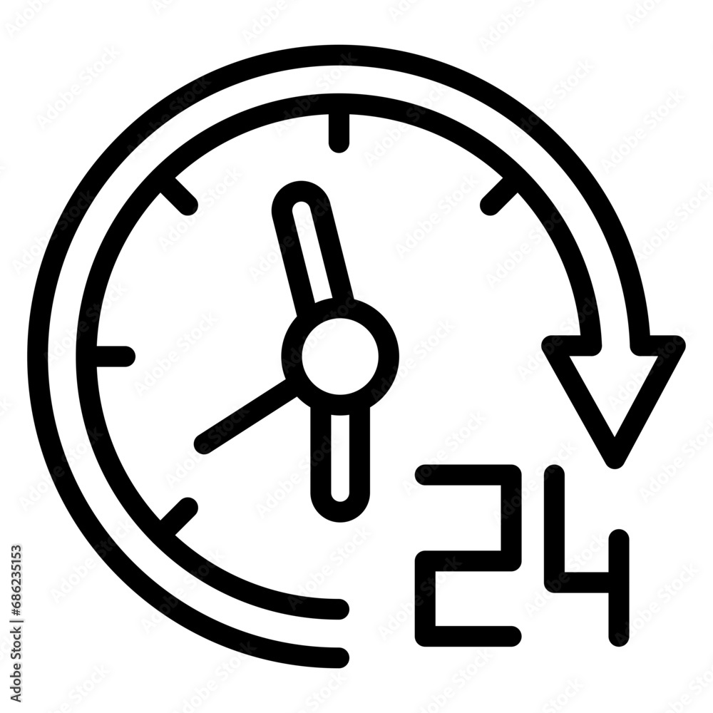 24 Hours Icon 24 Hours Icon