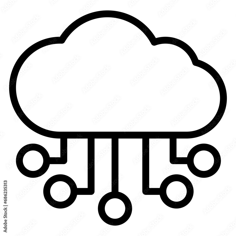 Cloud Network Icon Cloud Network Icon