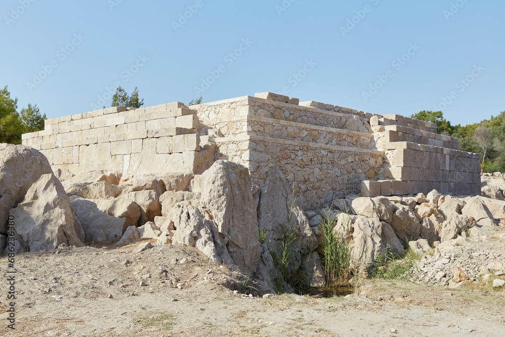 The ancient Lycian and Roman ruins of Patara in Antalya Province, Turkey