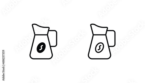 Coffee Maker icon design with white background stock illustration