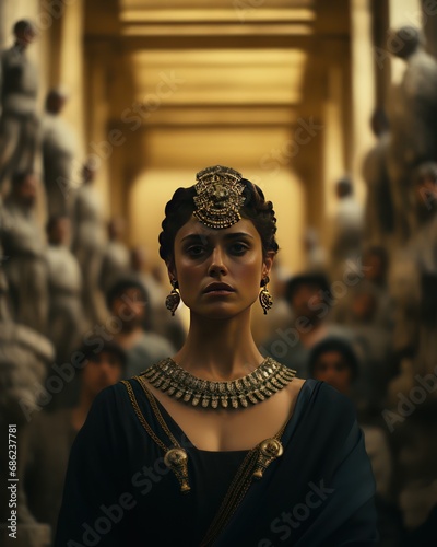 Cinematic Depth of Field Agrippina Opulent Court Intrigue