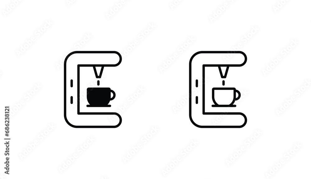 Coffee Maker icon design with white background stock illustration Coffee Maker icon design with white background stock illustration