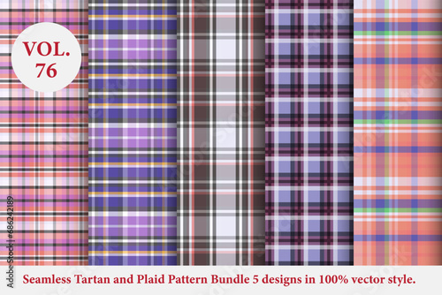 Tartan and Plaid Pattern Bundle Vol.76, Buffalo Vector, Fabric background wallpaper