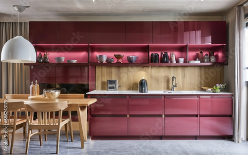 modern kitchen interior  luxury  ai generated 