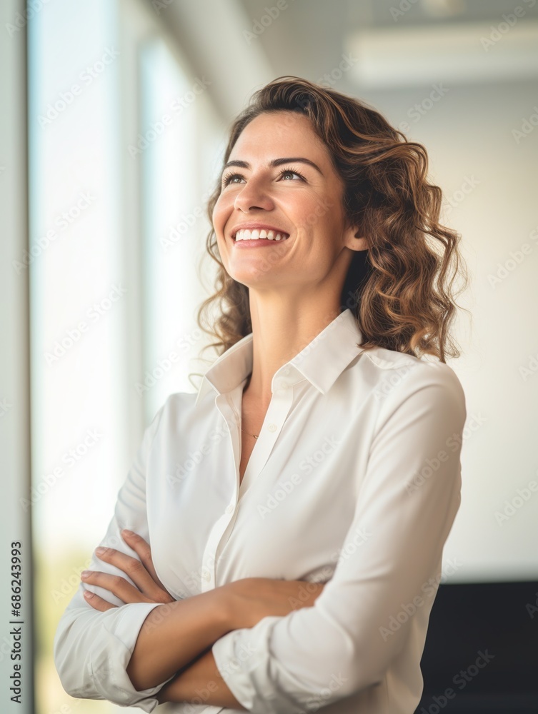 Photo businesswoman with gesture of confidence. Positivism. Photo businesswoman with gesture of confidence. Positivism.