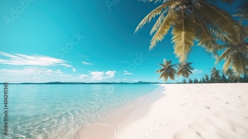 tropical beach background, Advertisement, Print media, Illustration, Banner, for website, copy space, for word, template, presentation, travel, recreation