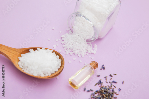 Enrichment of sea salt with lavender oil for aromatherapy