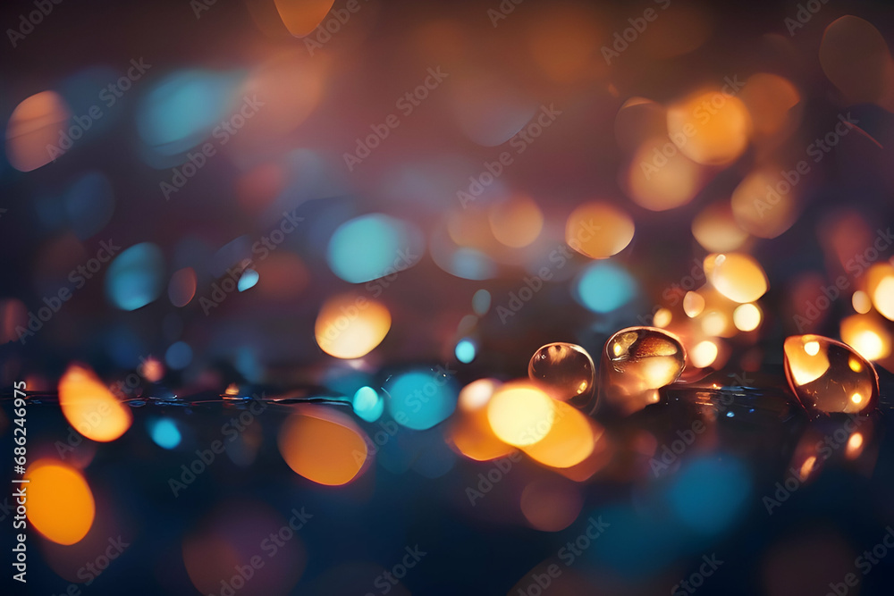 Soft focus background with blurred lights or bokeh effect