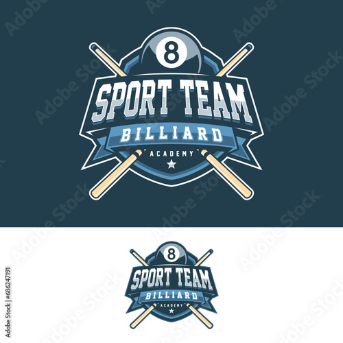 billiard sport Badges. Billiard logo, emblem collection, billiard design template