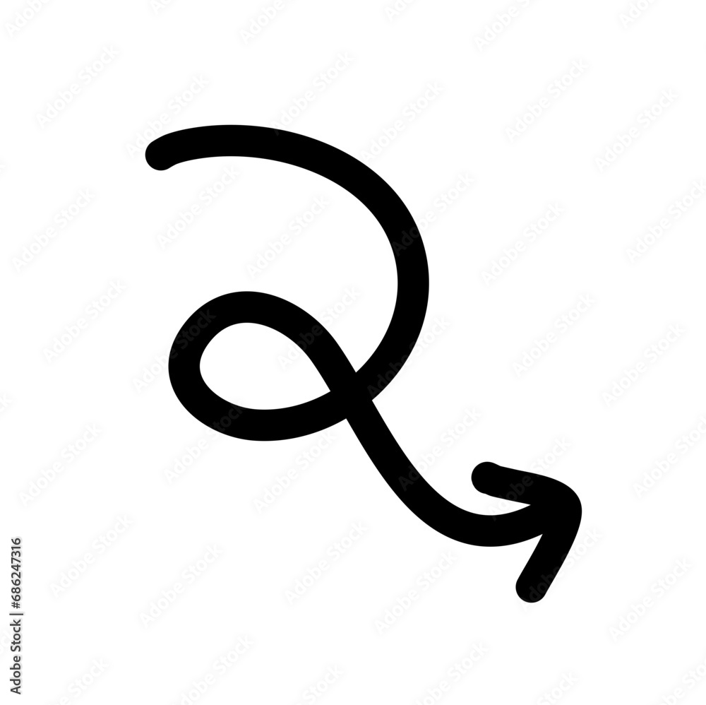 vector curved arrows hand drawn. vector curved arrows hand drawn.