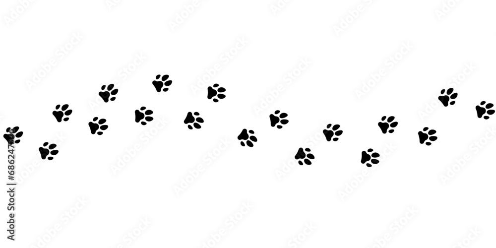 Paw print pets waling icon background Paw print pets waling icon background