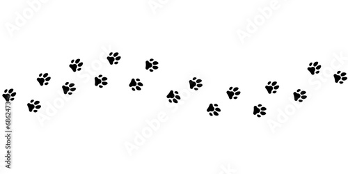 Paw print pets waling icon background