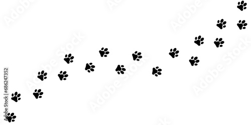 Paw print pets waling icon background